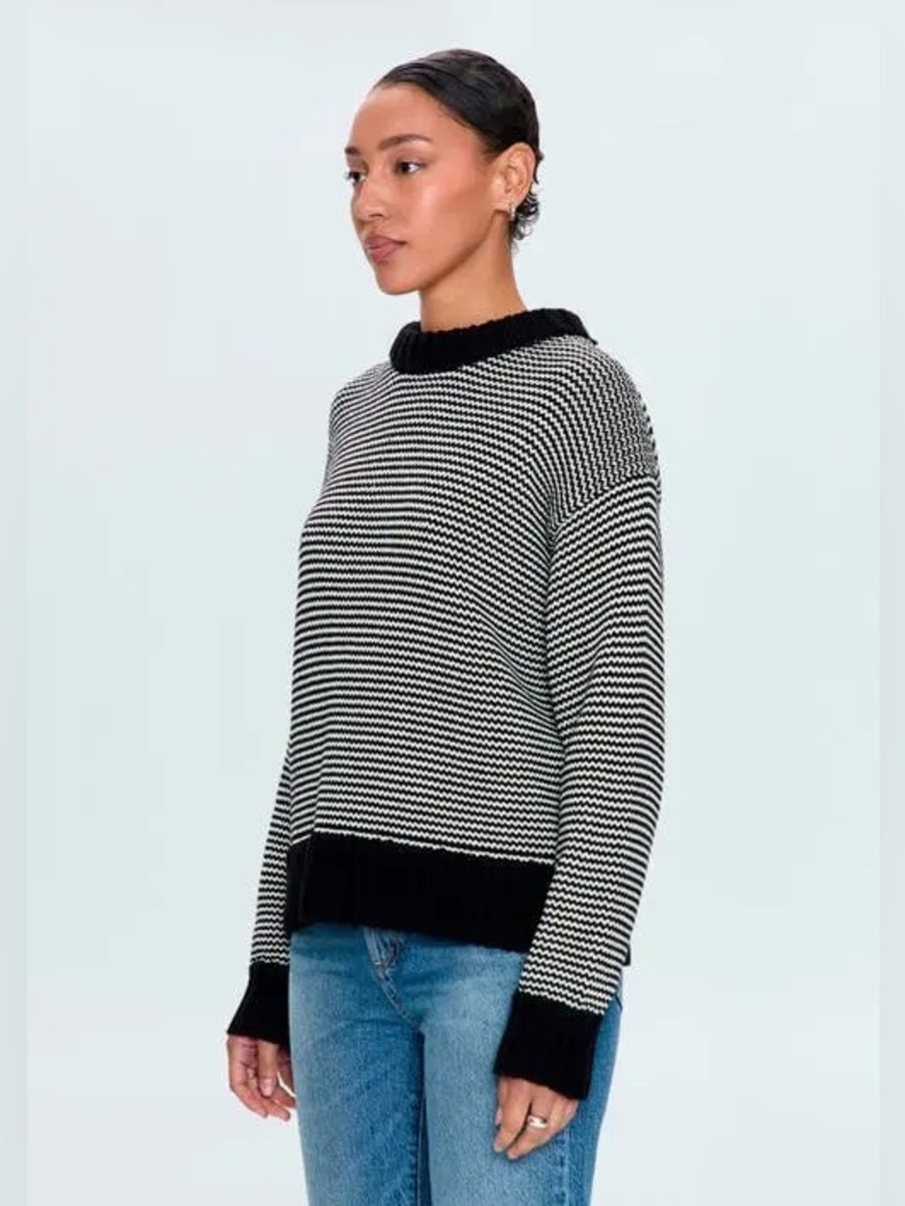 PISTOLA Jadine Pullover in Midnight White